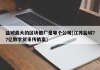 盐城最大的区块链厂是哪个公司[江苏盐城77亿数字货币传销案]