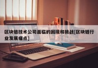 区块链技术公司面临的困境和挑战[区块链行业发展痛点]