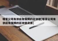 哪家公司有供应有保障的区块链[哪家公司有供应有保障的区块链资源]